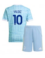 Otroške Nogometnih dresov Juventus Kenan Yildiz #10 Gostujoči 2025-26 Kratki rokavi (+ hlače)